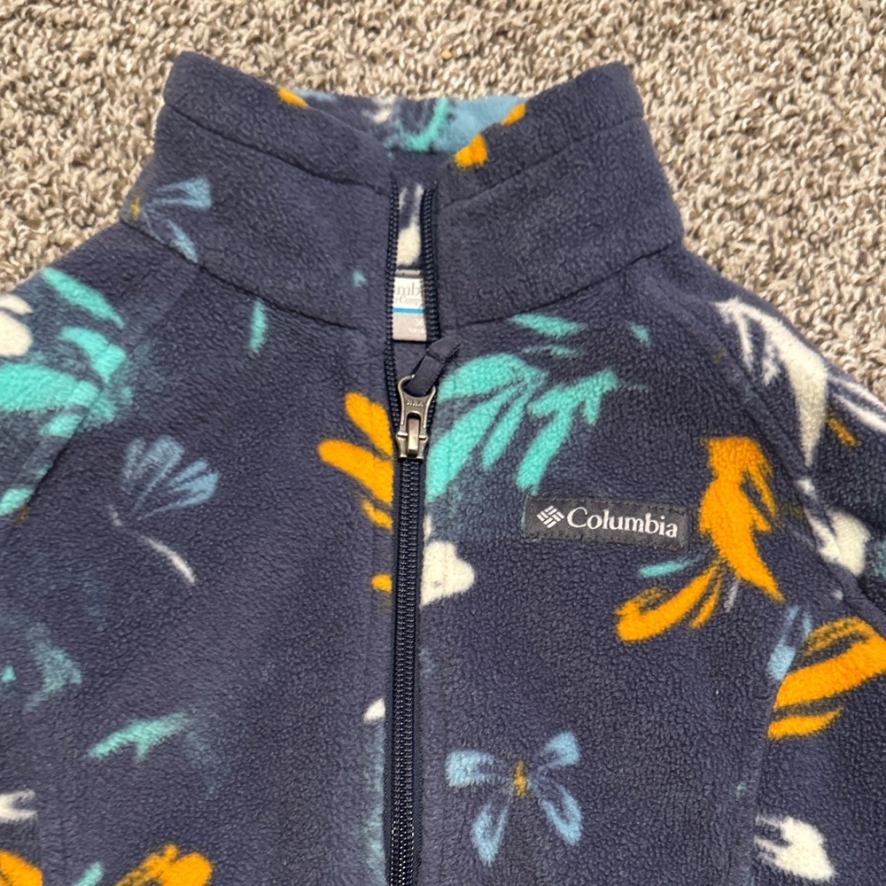Columbia Blue and Yellow Patterned Jacket - Picture 3 of 5